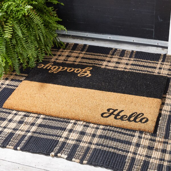 Hello/Goodbye Doormat Park Designs